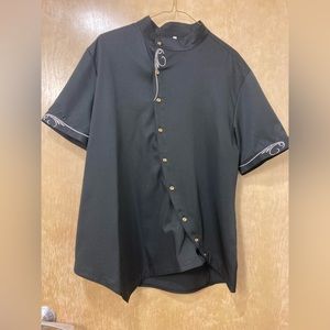 Side button down dress shirt